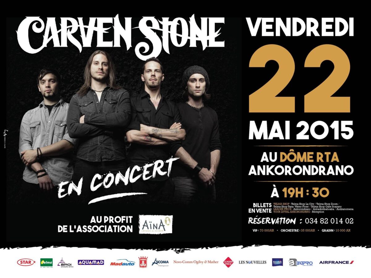 Featured image for “Concert de « Carven Stone » au profit de  Aïna, Enfance & Avenir, vendredi 22 mai, à Tana”